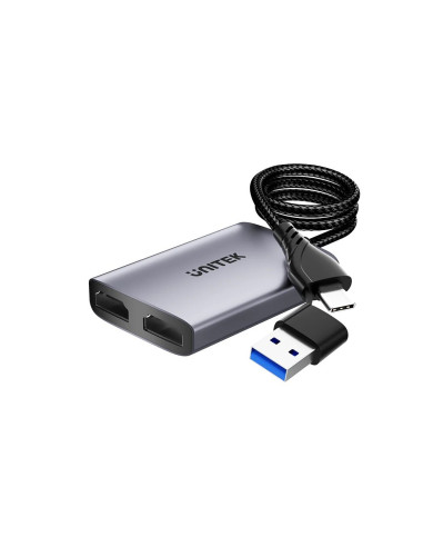 Adapter Usb-A/Usb-C | 2X Hdmi - Unitek V1427A01