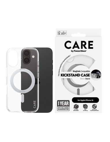 Panzerglass Care By Pg Slv Kick/Mags Iphone16 6.1 Pokrowiec Na Telefon Komórkowy Przezroczysty