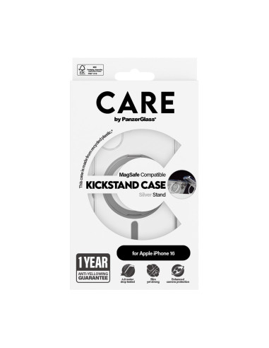 Panzerglass Care By Pg Slv Kick/Mags Iphone16 6.1 Pokrowiec Na Telefon Komórkowy Przezroczysty
