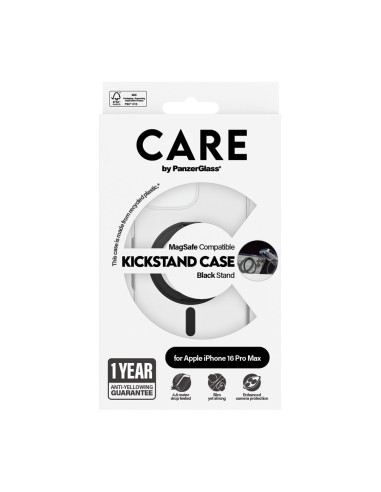Panzerglass Care By Pg Blk Kick/Mags Iphone16P 6.9 Pokrowiec Na Telefon Komórkowy Przezroczysty