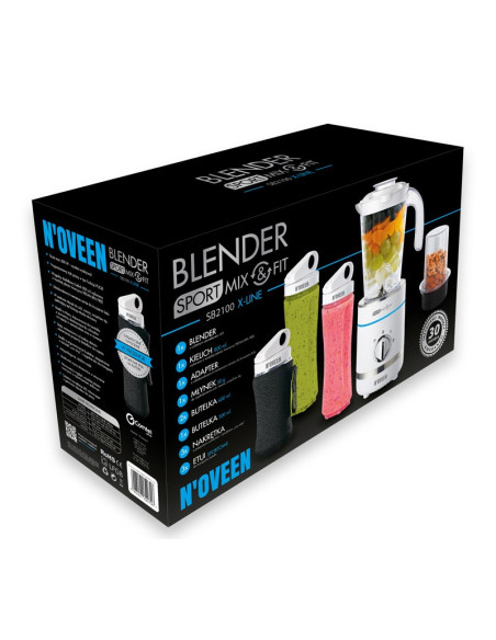 Blender Noveen Sport Mix & Fit Sb2100 Xline White Kielich