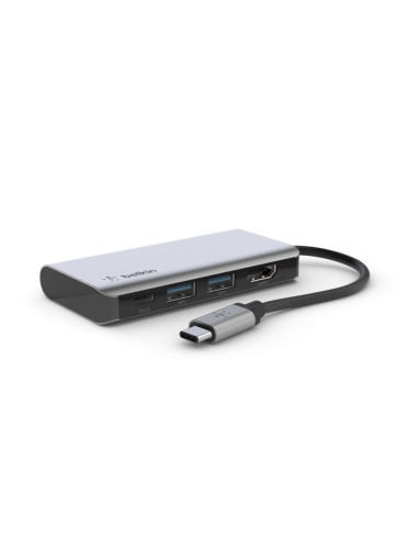 Hub Belkin Connect Usb-C 4-In-1 Multiport Adapter 1X4K Hdmi/2Xusb-A/1Xusb-C Pd3.0 Grey