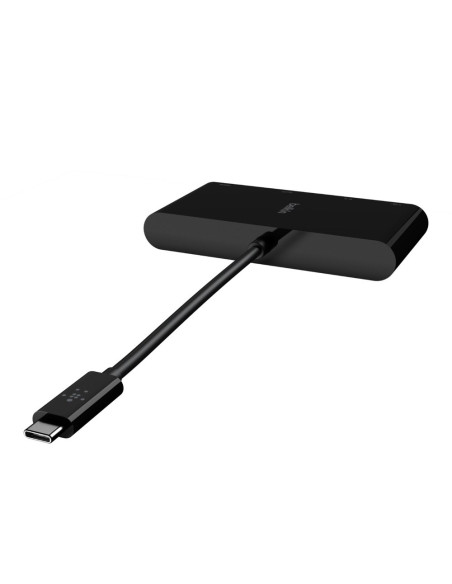 Hub Belkin Usb-C Multimedia Adapter 4-In-1 Core Hub 1X4K Hdmi/1Xvga/1Xusb-A/1Xrj45 Gigabit Black