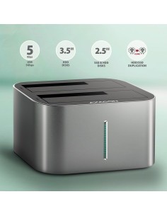 Stacja Dokująca Axagon Adsa-Dc Usb3.2 Gen1 - 2X Sata 6G Clone Dual Hdd Asmedia 2