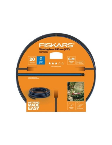 Fiskars 1027102 Wąż Ogrodowy 20 M Nad Ziemią Czarny, Niebieski, Pomarańczowy