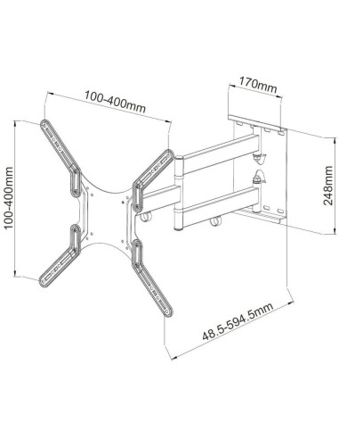 Techly Uchwyt Ścienny Tv Led/Lcd 23-55 Cali 45Kg O