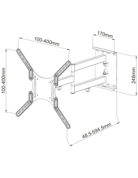 Techly Uchwyt Ścienny Tv Led/Lcd 23-55 Cali 45Kg O