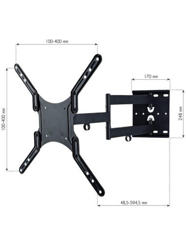 Techly Uchwyt Ścienny Tv Led/Lcd 23-55 Cali 45Kg O