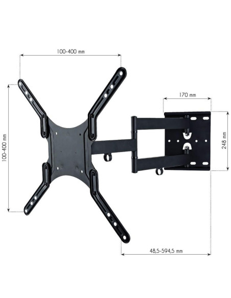 Techly Uchwyt Ścienny Tv Led/Lcd 23-55 Cali 45Kg O