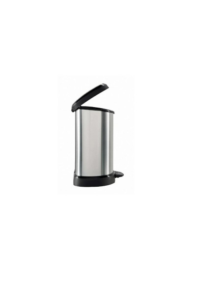 Curver 20L Runda Plastik Czarny, Srebrny