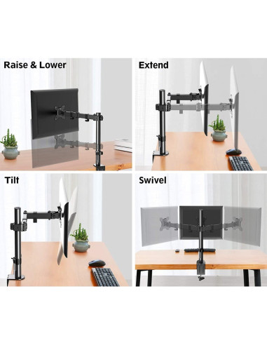 Techly Ica-Lcd 503Bk Uchwyt / Stojak Do Monitorów 81,3 Cm (32") Biurko Czarny