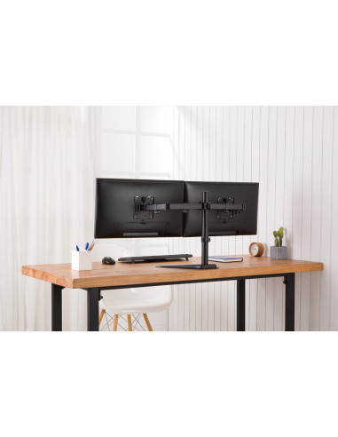 Digitus Stojak Biurkowy Podwójny 2Xlcd Max. 32" Max. 2X 8Kg Uchyl.-Obrot Quick-Release Da-90401