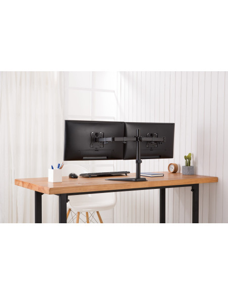 Digitus Stojak Biurkowy Podwójny 2Xlcd Max. 32" Max. 2X 8Kg Uchyl.-Obrot Quick-Release Da-90401