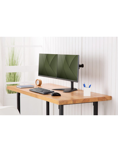 Digitus Stojak Biurkowy Podwójny 2Xlcd Max. 32" Max. 2X 8Kg Uchyl.-Obrot Quick-Release Da-90401