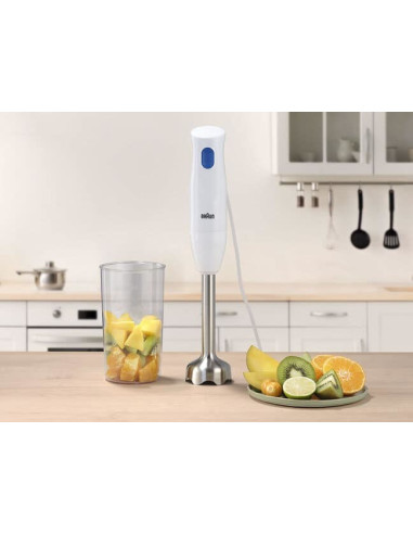 Braun Multiquick 1 Mq10.001M 0,6 L Blender Immersyjny 450 W Niebieski, Biały