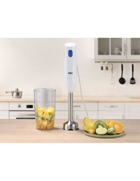 Braun Multiquick 1 Mq10.001M 0,6 L Blender Immersyjny 450 W Niebieski, Biały