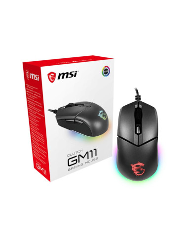 Mysz Msi Clutch Gm11 (Optyczna  5000 Dpi  Kolor Czarny)