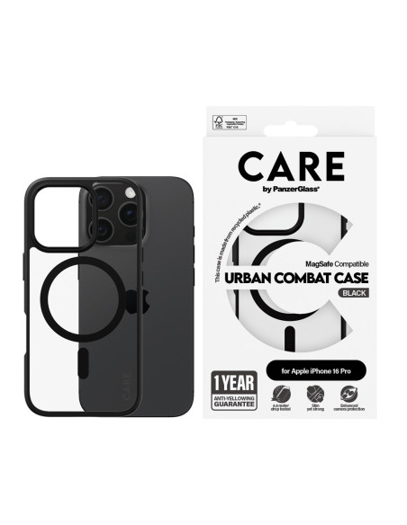 Panzerglass Care By Pg Urbcom Blk Mags Iphone16P 6.3 Pokrowiec Na Telefon Komórkowy Przezroczysty