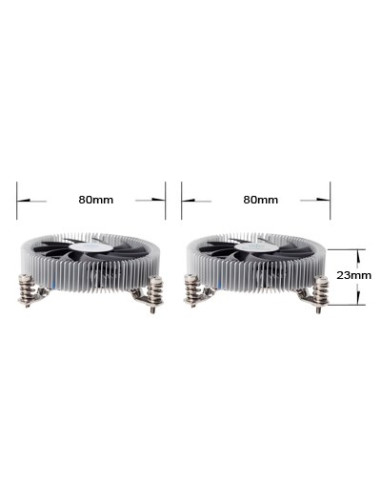 Silverstone Sst-Nt07-115X System Chłodzenia Komputerów Chipset Chlodnica/Wentylator 8 Cm Czarny, Metaliczny