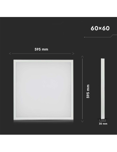 Panel Led V-Tac 36W 600X600 3W1 Uniwersalny Natynkowy/Podtynkowy Vt-6139 4000K 3960Lm