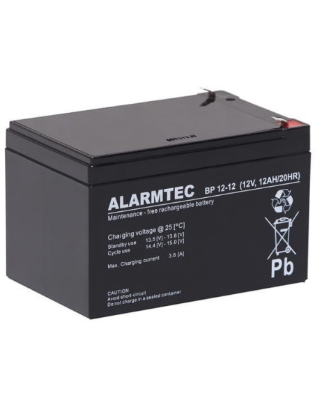 Bateria 12V 12Ah Vrla Bp12-12 Alarmtec Emu