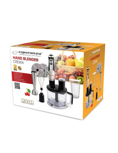 Blender Ręczny Esperanza Crema Ekm004 (800W  Kolor Czarny)