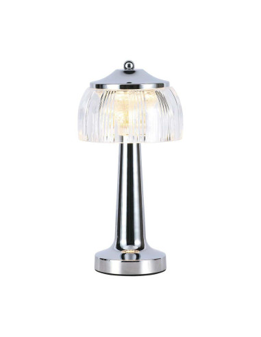 Lampka Biurkowa Nocna V-Tac 1W Led 26Cm Ładowanie Usb Ściemnianie Chrom Vt-1048 3000K-6000K 55Lm