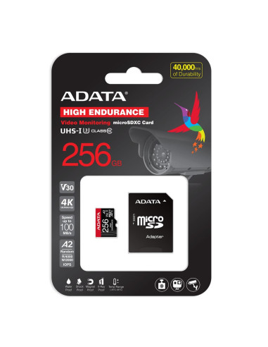 Pamięć Micro Sdxc 256Gb W/Ad. Ausdx256Gui3V30Sha2-Ra1 Adata