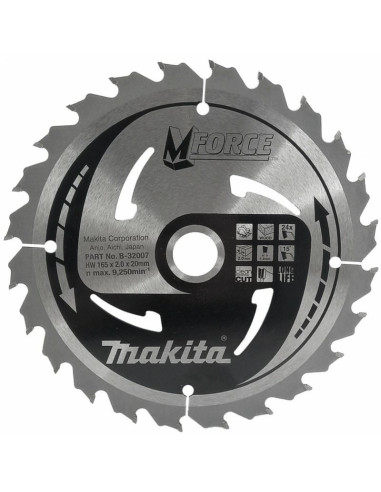 Makita Piła Tarczowa  165X20X24Z M-Force Drewno