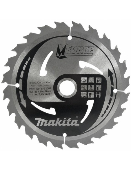Makita Piła Tarczowa  165X20X24Z M-Force Drewno