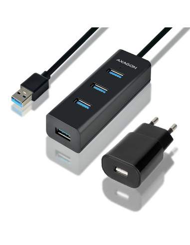 Axagon Hue-S2Bp Huby I Koncentratory Usb 3.2 Gen 1 (3.1 Gen 1) Type-A 5000 Mbit/S Czarny