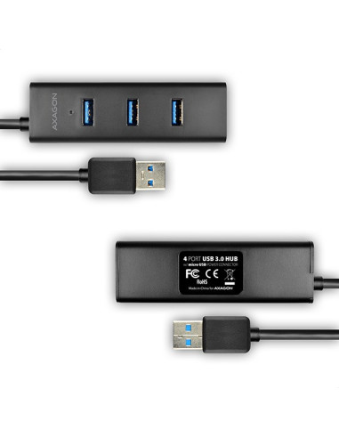 Axagon Hue-S2Bp Huby I Koncentratory Usb 3.2 Gen 1 (3.1 Gen 1) Type-A 5000 Mbit/S Czarny