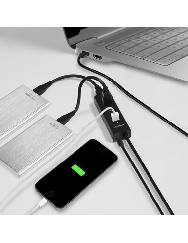 Axagon Hue-S2Bp Huby I Koncentratory Usb 3.2 Gen 1 (3.1 Gen 1) Type-A 5000 Mbit/S Czarny