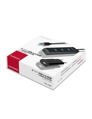 Axagon Hue-S2Bp Huby I Koncentratory Usb 3.2 Gen 1 (3.1 Gen 1) Type-A 5000 Mbit/S Czarny
