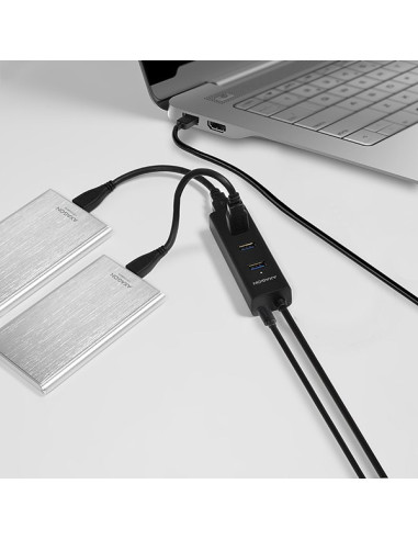 Axagon Hue-S2Bp Huby I Koncentratory Usb 3.2 Gen 1 (3.1 Gen 1) Type-A 5000 Mbit/S Czarny