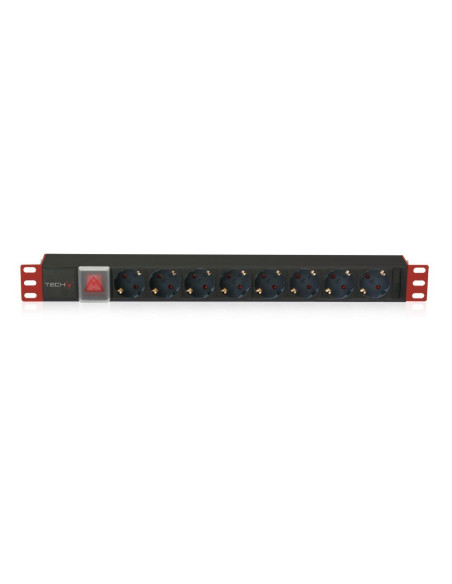 Techly Listwa Zasilająca Rack 19 1U 250V/16A 8X Sc