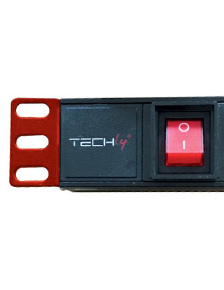 Techly Listwa Zasilająca Rack 19 1U 250V/16A 8X Sc