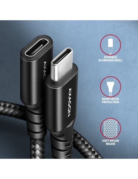 Axagon Bucm32-Cf15Ab Kabel Usb Usb 3.2 Gen 2X2 1,5 M Usb C Czarny