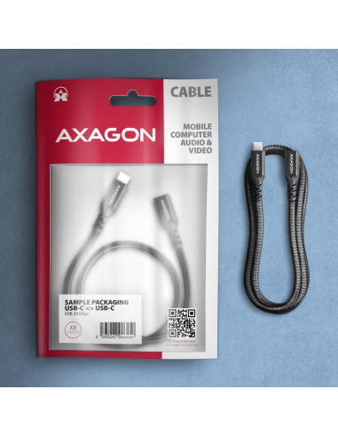 Axagon Bucm32-Cf15Ab Kabel Usb Usb 3.2 Gen 2X2 1,5 M Usb C Czarny