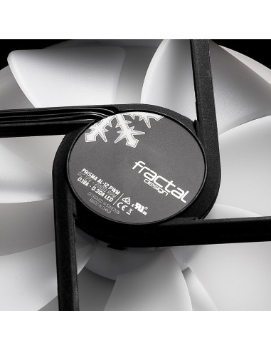 Fractal Design Prisma Al-12 Pwm Obudowa Komputera Wentylator 12 Cm Czarny, Biały 1 Szt.