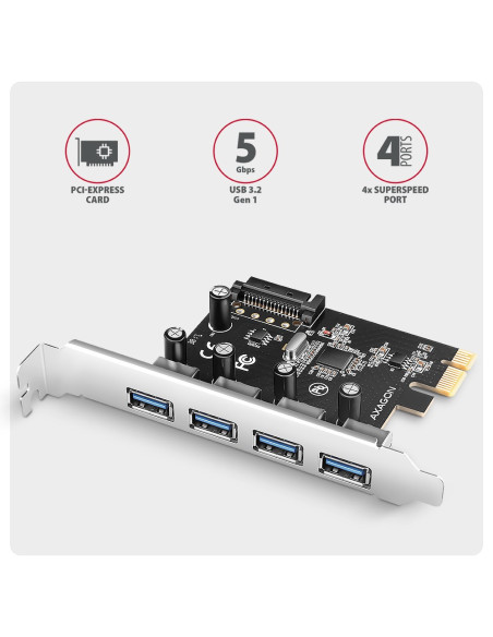 Axagon Pceu-430Rs Adapter Wewnętrzny Usb 3.2 Gen 1 (3.1 Gen 1)