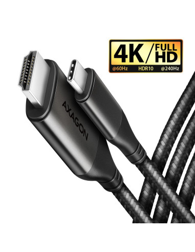 Axagon Rvc-Hi2Mc Adapter Kablowy 1,8 M Usb Type-C Hdmi Czarny