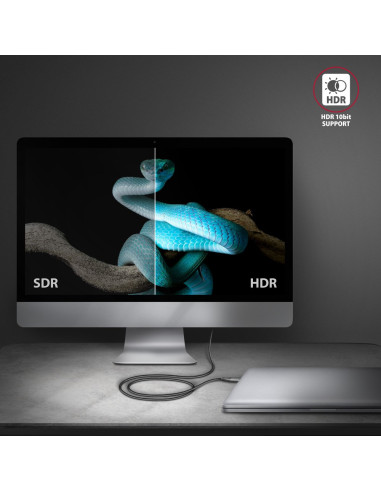 Axagon Rvc-Hi2Mc Adapter Kablowy 1,8 M Usb Type-C Hdmi Czarny