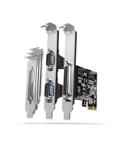 Axagon Pcea-Psn Pcie- Mit 1X Parallel-+ 2X Seriell-Ports - Asix Ax99100 Adapter Wewnętrzny Równoległy, Rs-232