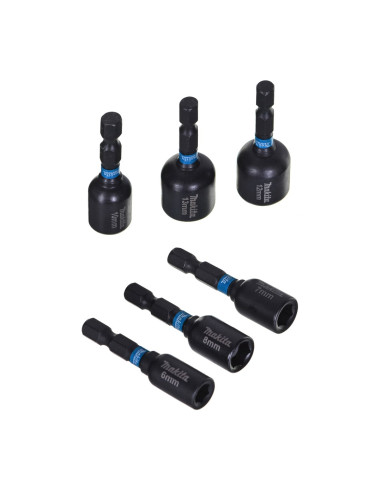 Makita Zestaw Nasadek 1/4"  50Mm 6Szt. Impact Black