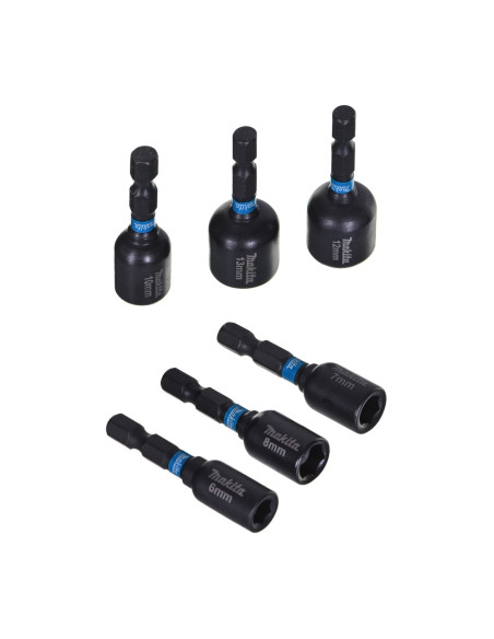 Makita Zestaw Nasadek 1/4"  50Mm 6Szt. Impact Black