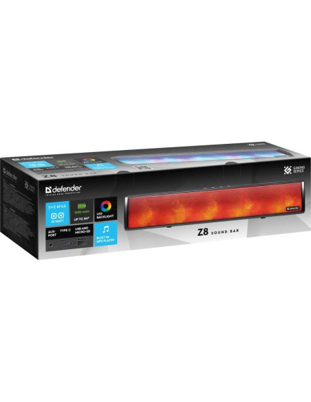 Defender Głośnik Soundbar Z8 10W Led Bluetooth