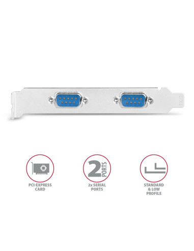 Axagon Pcea-S2N Adapter Wewnętrzny Rs-232