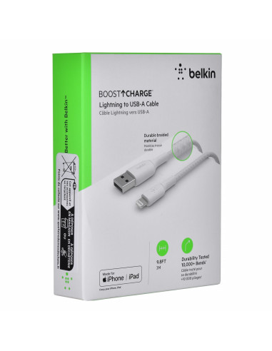 Belkin Kabel Usb A - Lightning, 3M, Biały