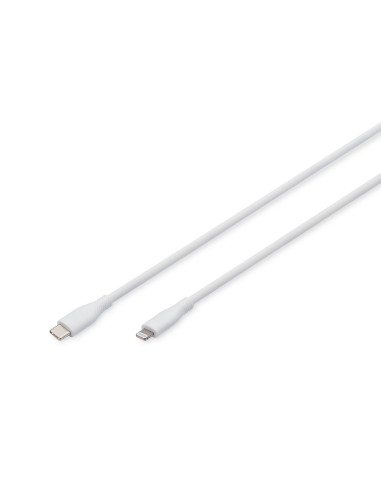 Digitus Silikonowy Kabel Połączeniowy Lightning, Usb-C - Lightning, 1 M, Biały